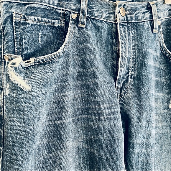 🌱 LEVIS Sz 30 ‘Crush Taper’ Blue Distressed Jeans NWT - Picture 7 of 10